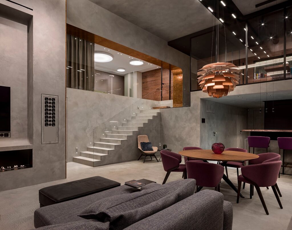 Interieur met cement